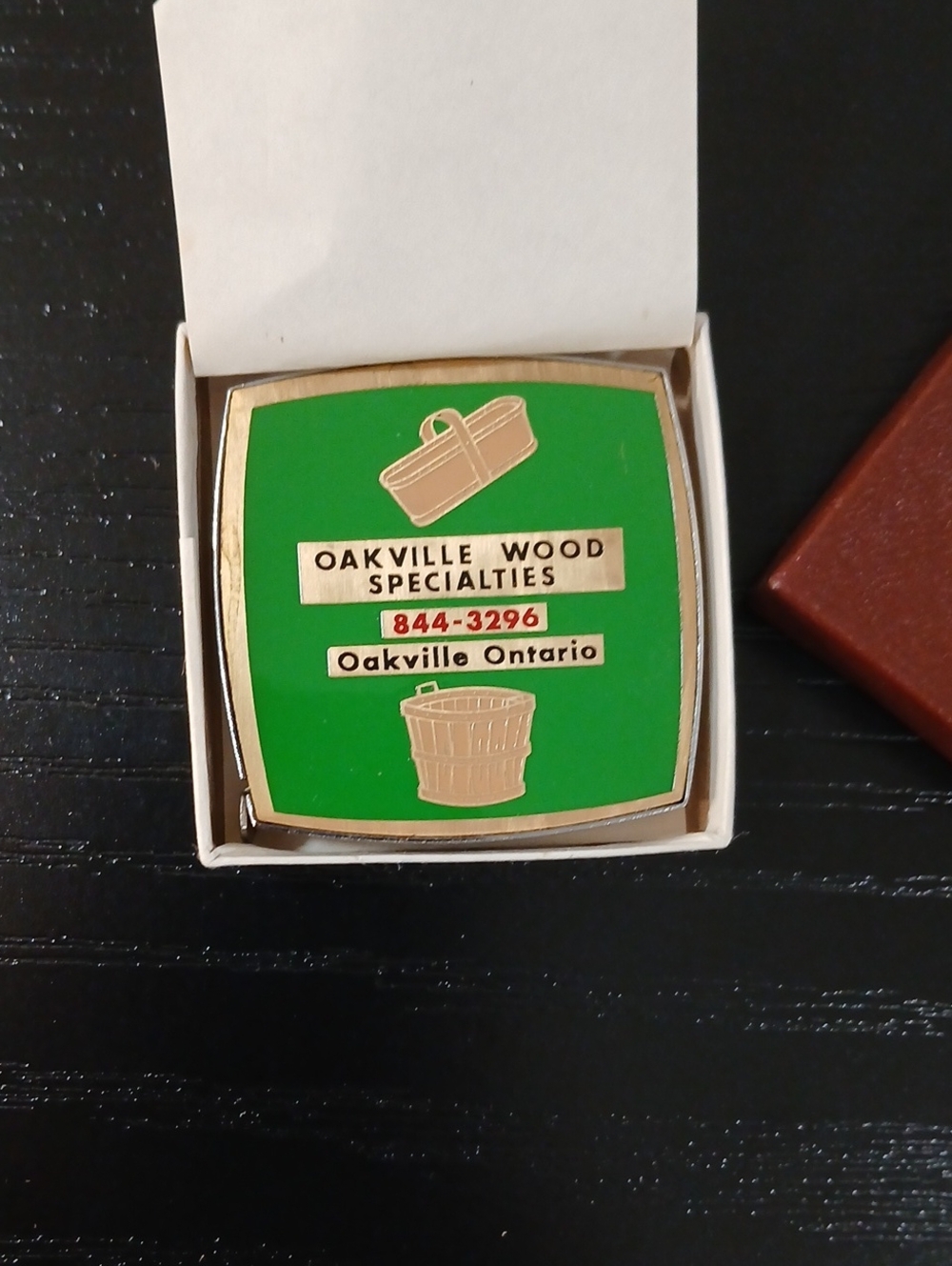 🌳Vintage Oakville Wood Specialties Tape Measure Promotional